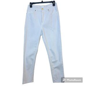 H&M White Extra High Waist Jeans Size 6